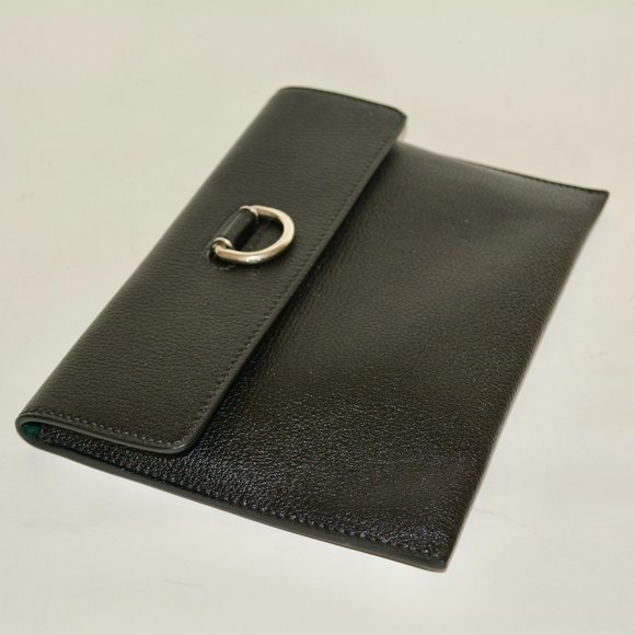 NWT BURBERRY PATTON D RING LEATHER CLUTCH WITH SMALL WALLET - Picture 5 of 9